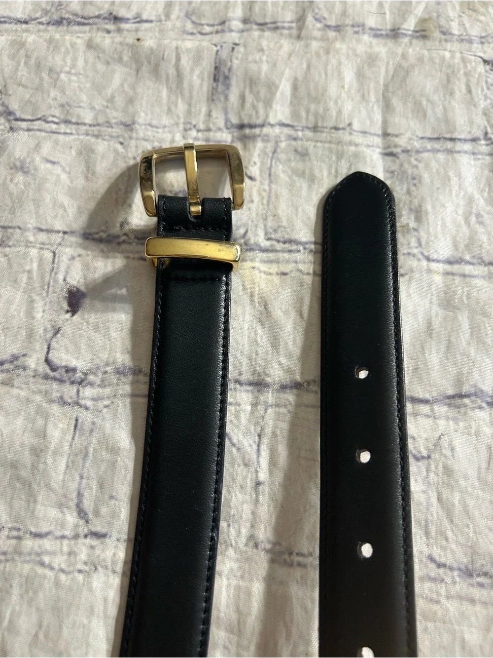 TALBOTS BLACK LEATHER ITALY & USA MADE CLASSIC CHIC BELTS SIZE MEDIUM